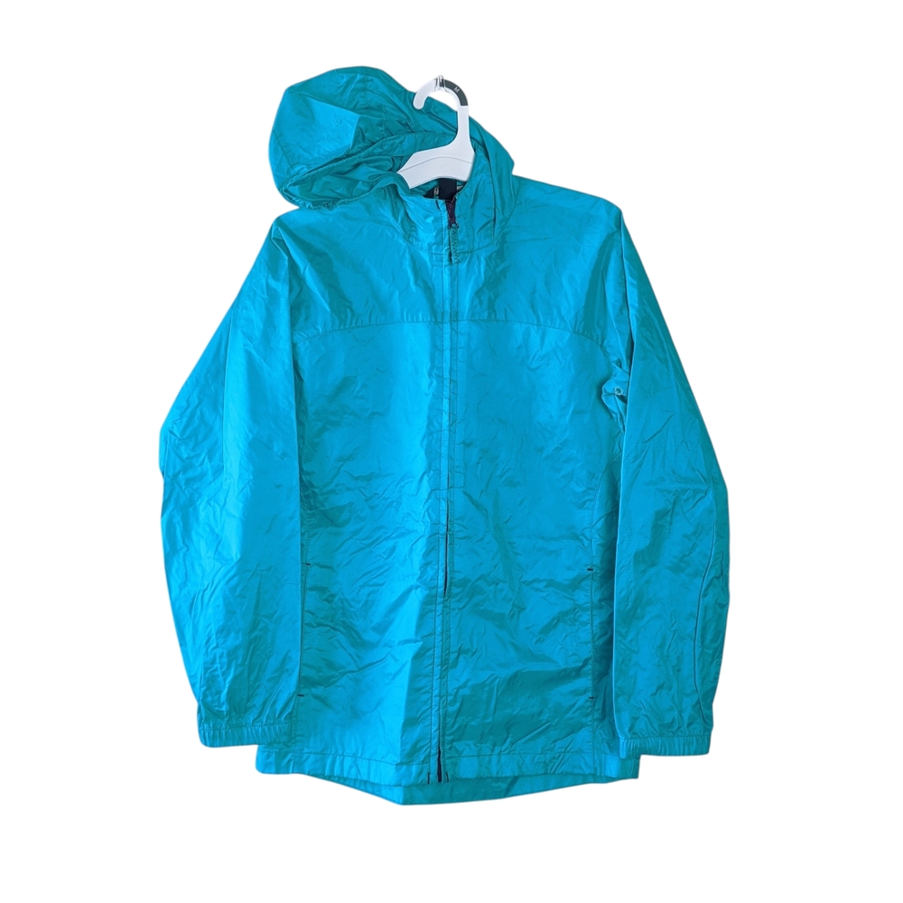 Like New Lands' End Girls Waterproof Packable Raincoat Size XL 16